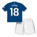 Everton Ashley Young #18 Barnkläder Hemma matchtröja till baby 2023-24 Kortärmad (+ Korta byxor) Billigt